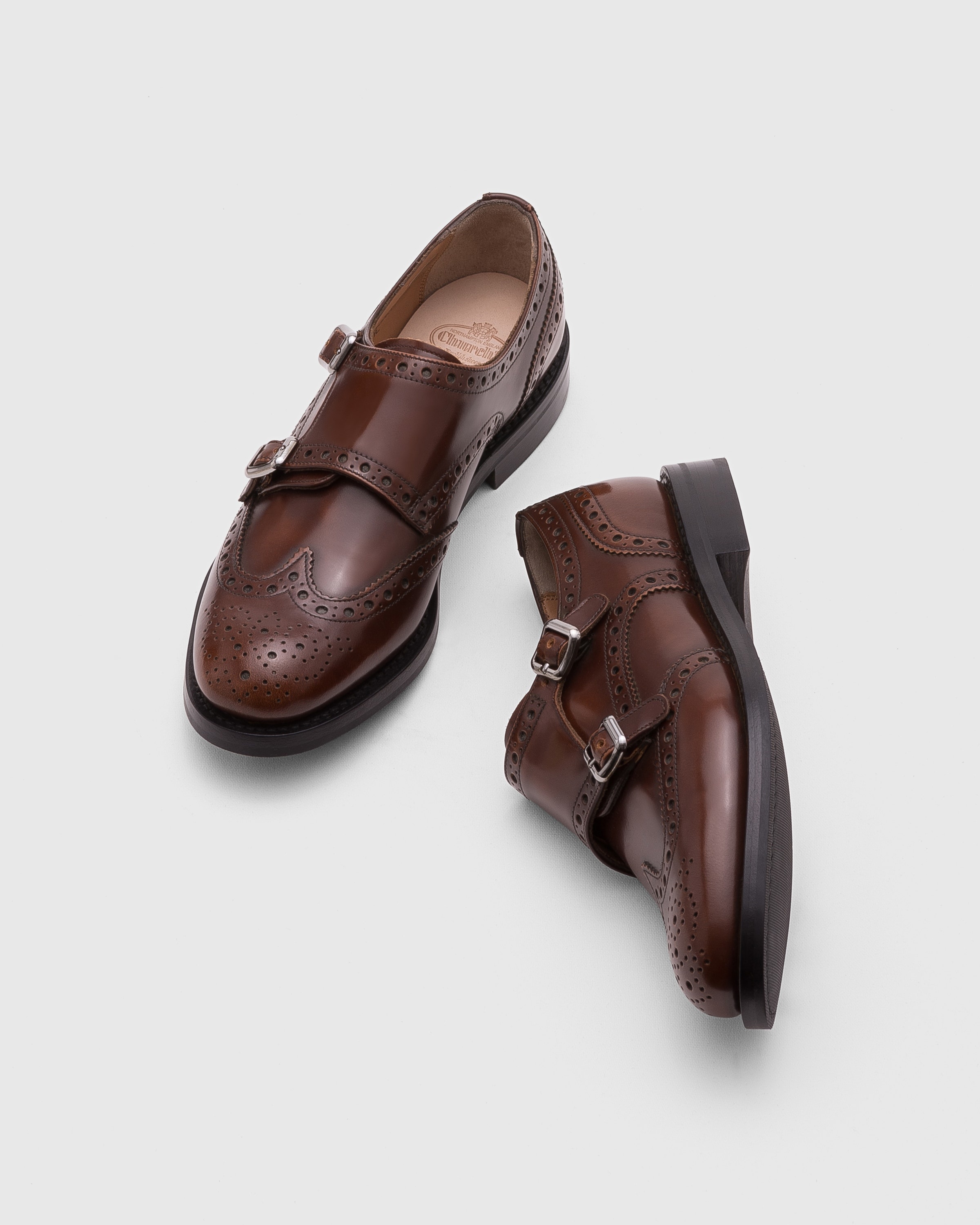 Polished Fumè Monk Brogue - 2