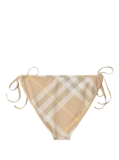 Burberry checked side-tie bikini bottoms outlook