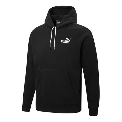 PUMA Ess + Contrasting Colors Chest Embroidered Logo Black 849585-01 - 1