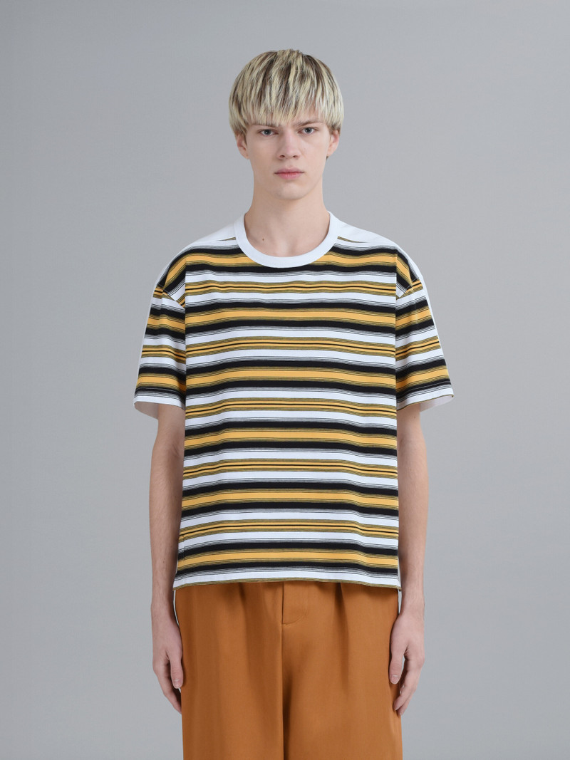 Marni STRIPED COTTON JERSEY CREWNECK T-SHIRT outlook