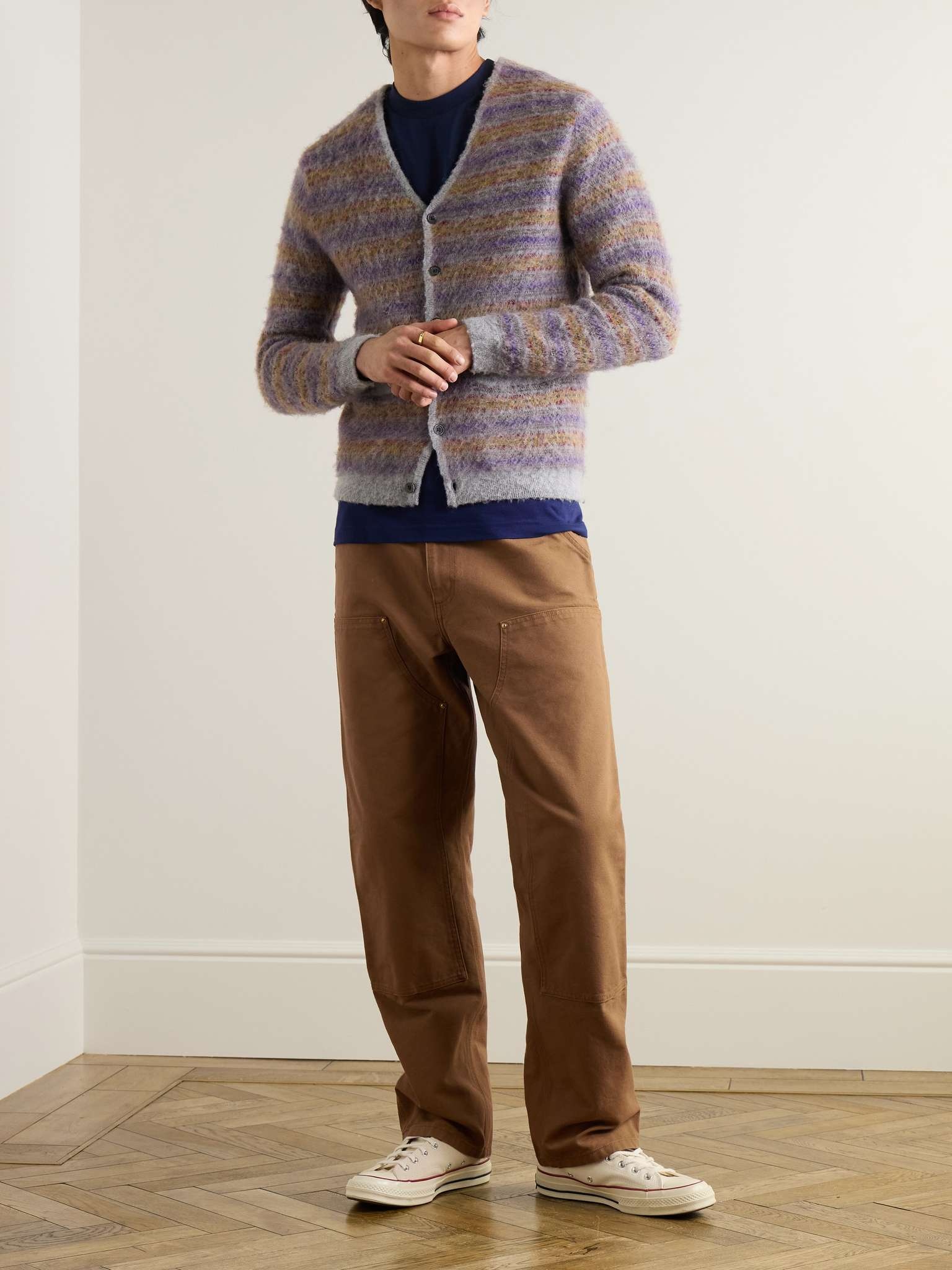 Double Knee Straight-Leg Cotton-Canvas Carpenter Trousers - 2