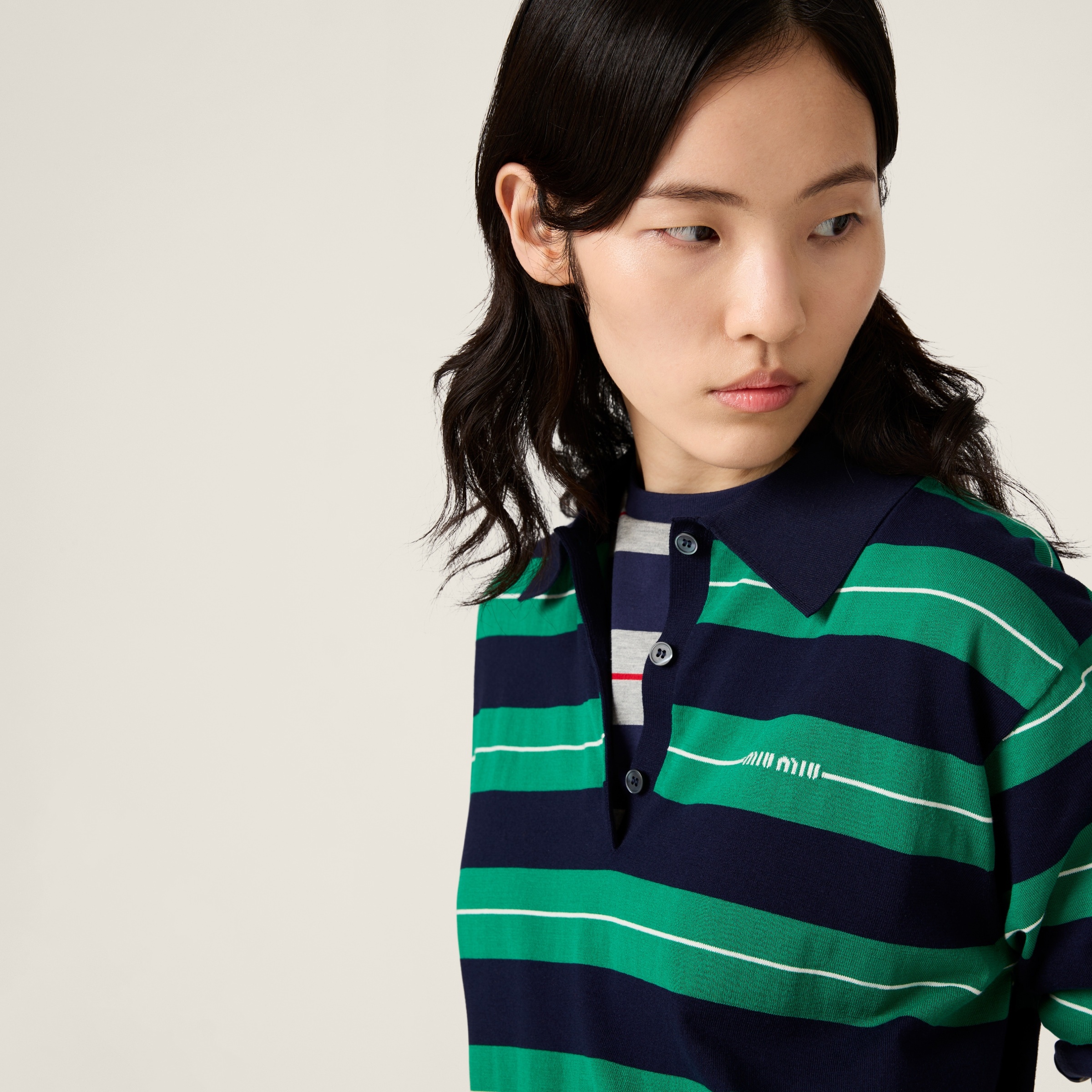 Cotton knit polo shirt - 5