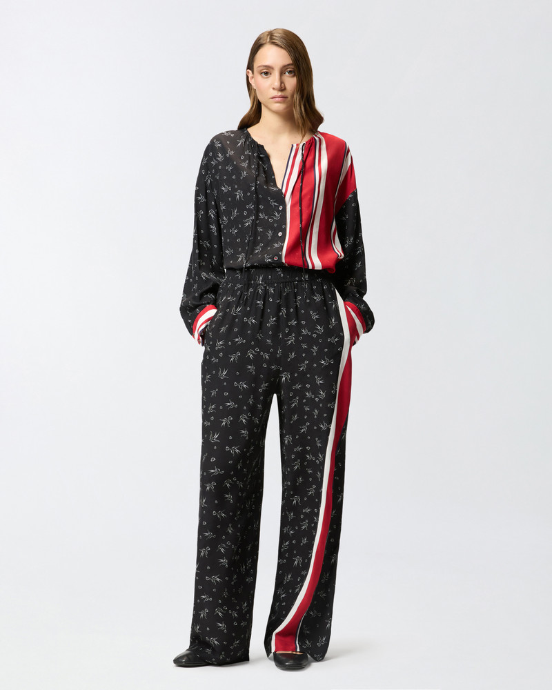 PINKO WIDE-LEG PRINTED VISCOSE JACQUARD TROUSERS outlook