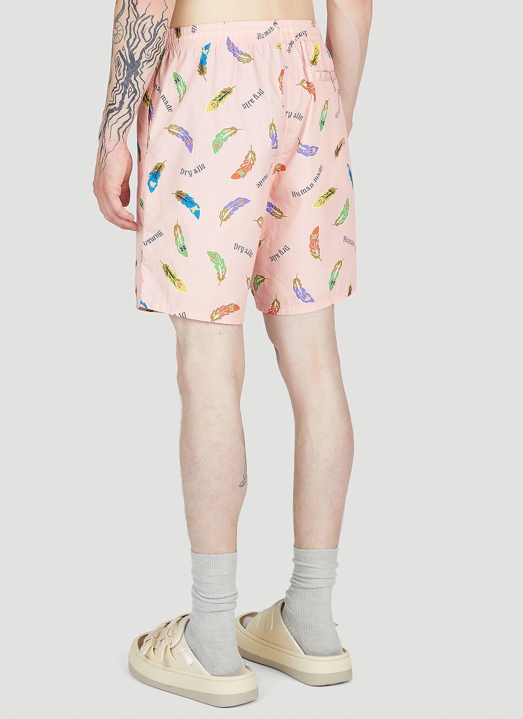 Feather Print Shorts - 4