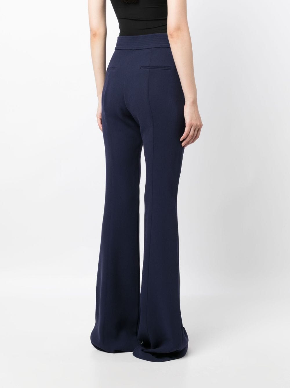 high-waisted flared trousers - 4