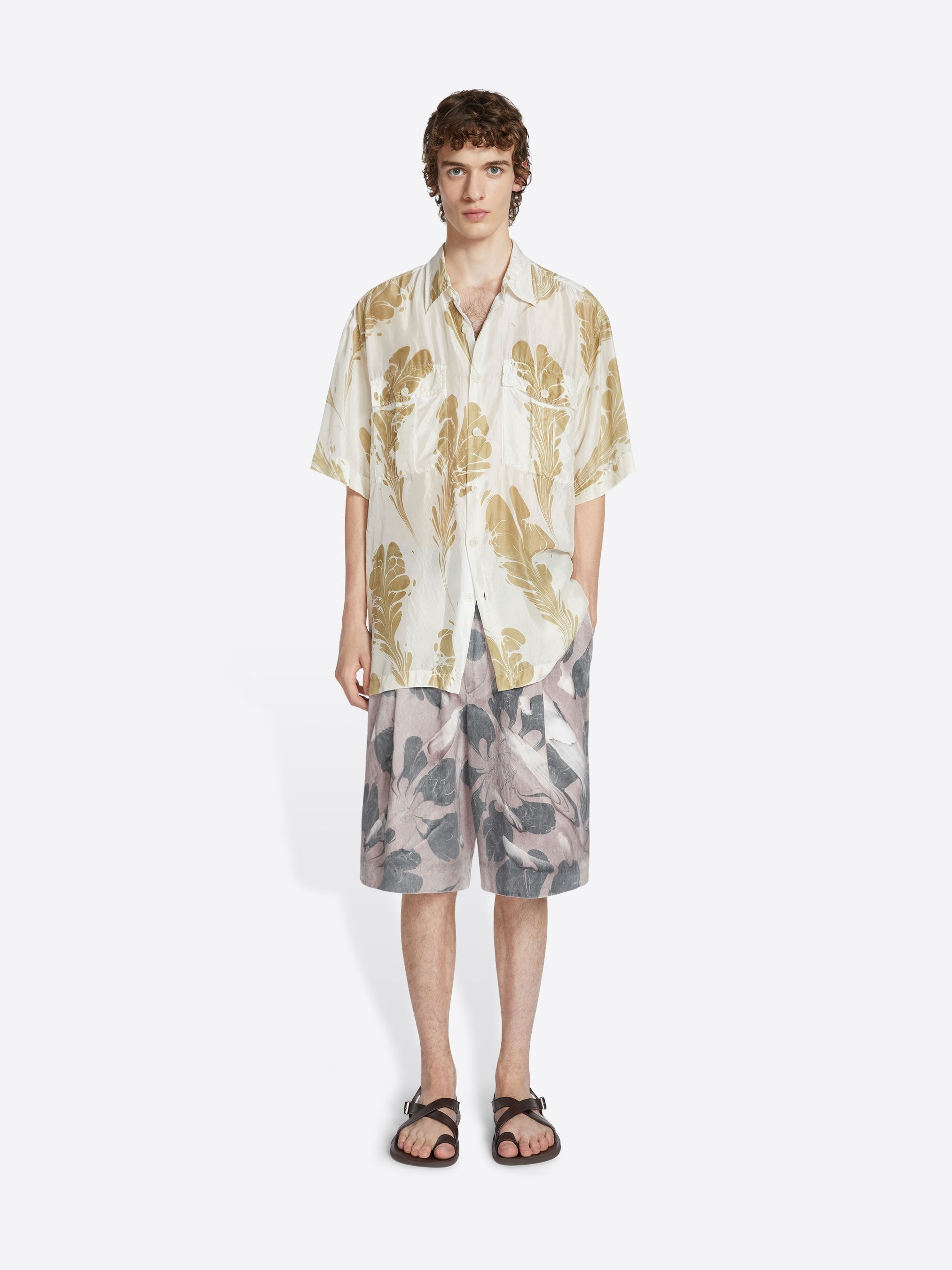 HAND PRINTED SILK SHIRT - 2