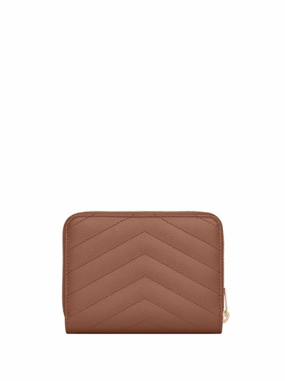 SAINT LAURENT logo-plaque quilted wallet outlook