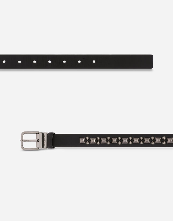Calfskin nappa belt with studs - 2