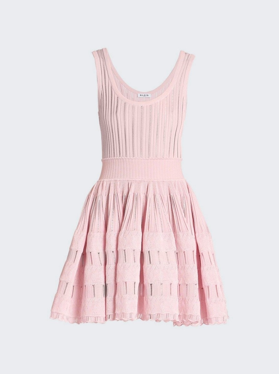 Fluid Skater Mini Dress Rose Dragee - 6