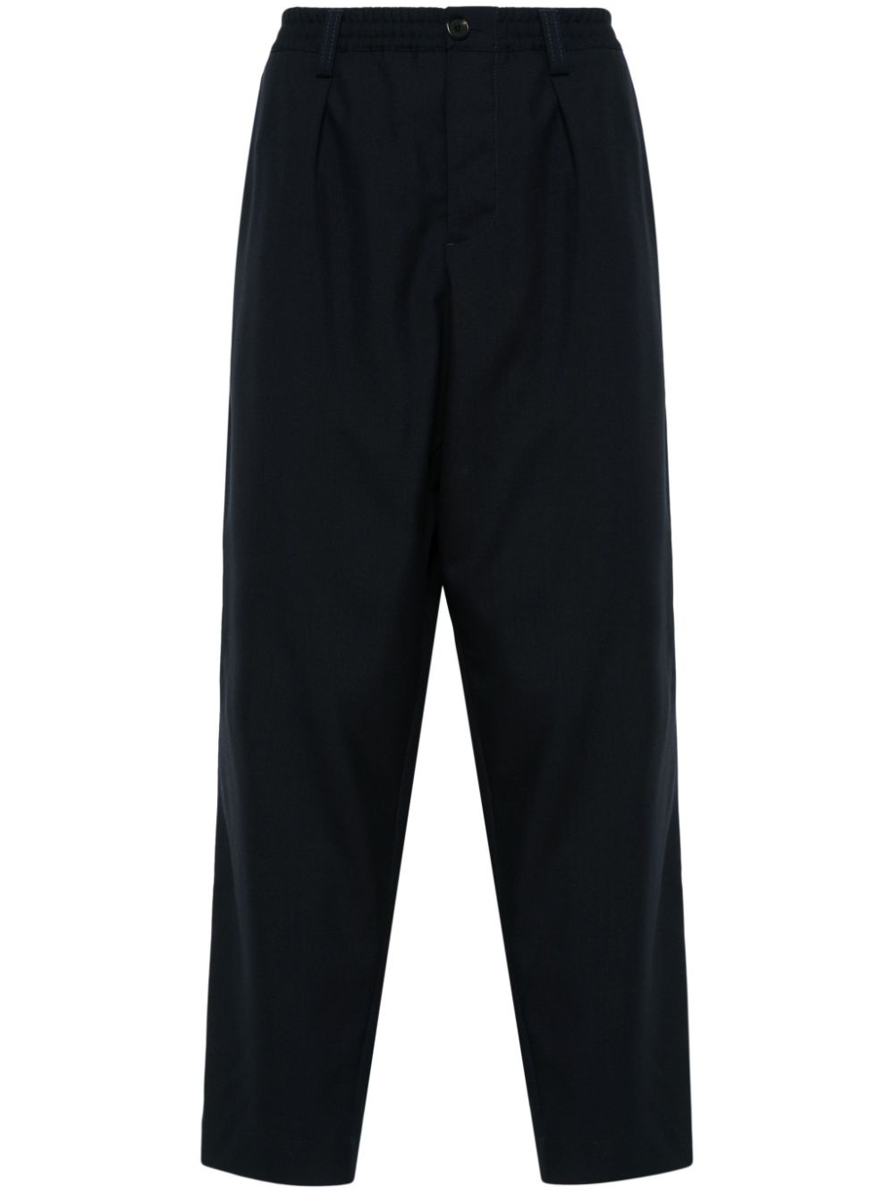 PLEAT-DETAIL TAPERED TROUSERS - 1