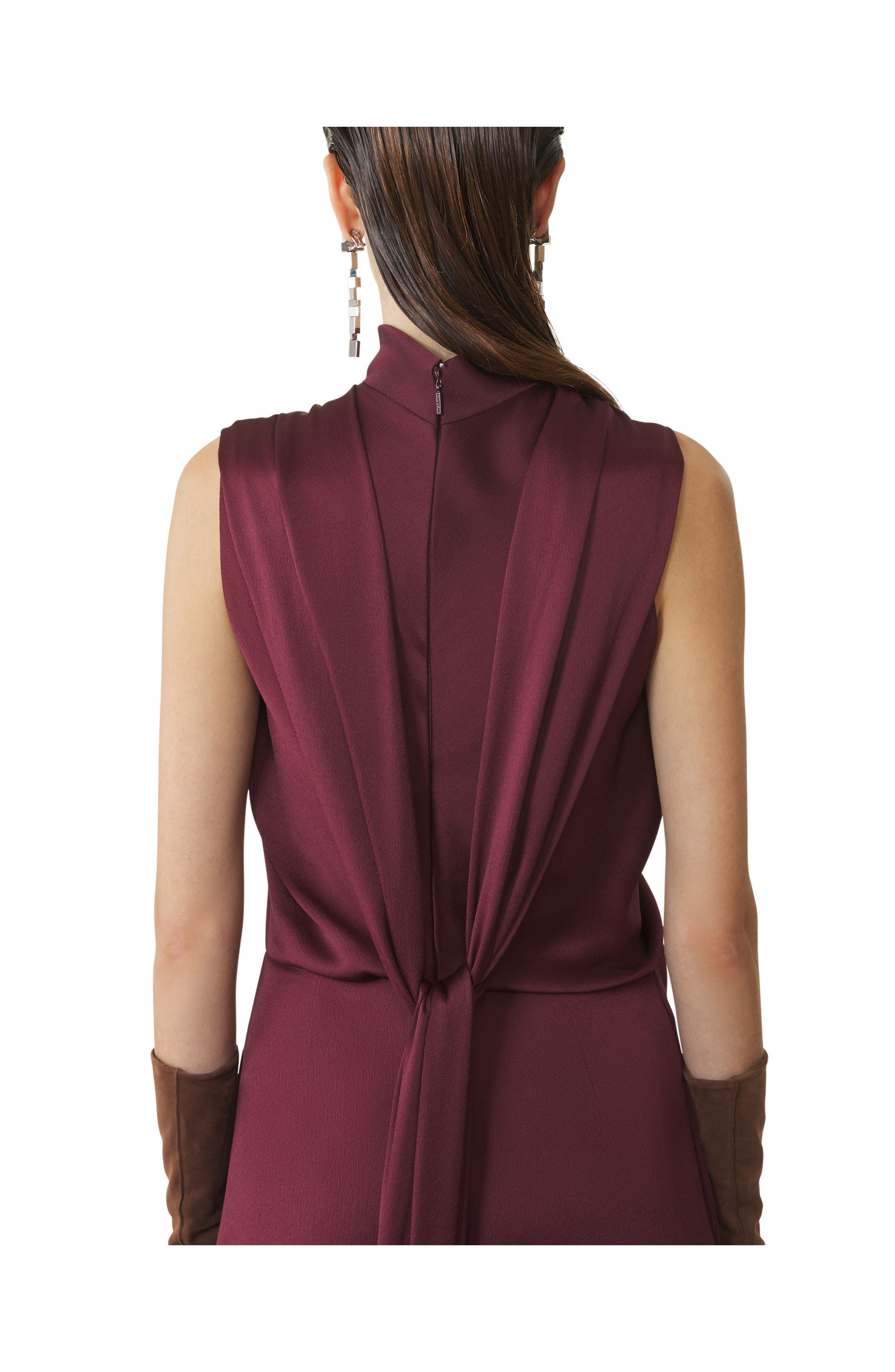 Lanvin Long Jumpsuit In Satin in Bacchus at Nordstrom - 6