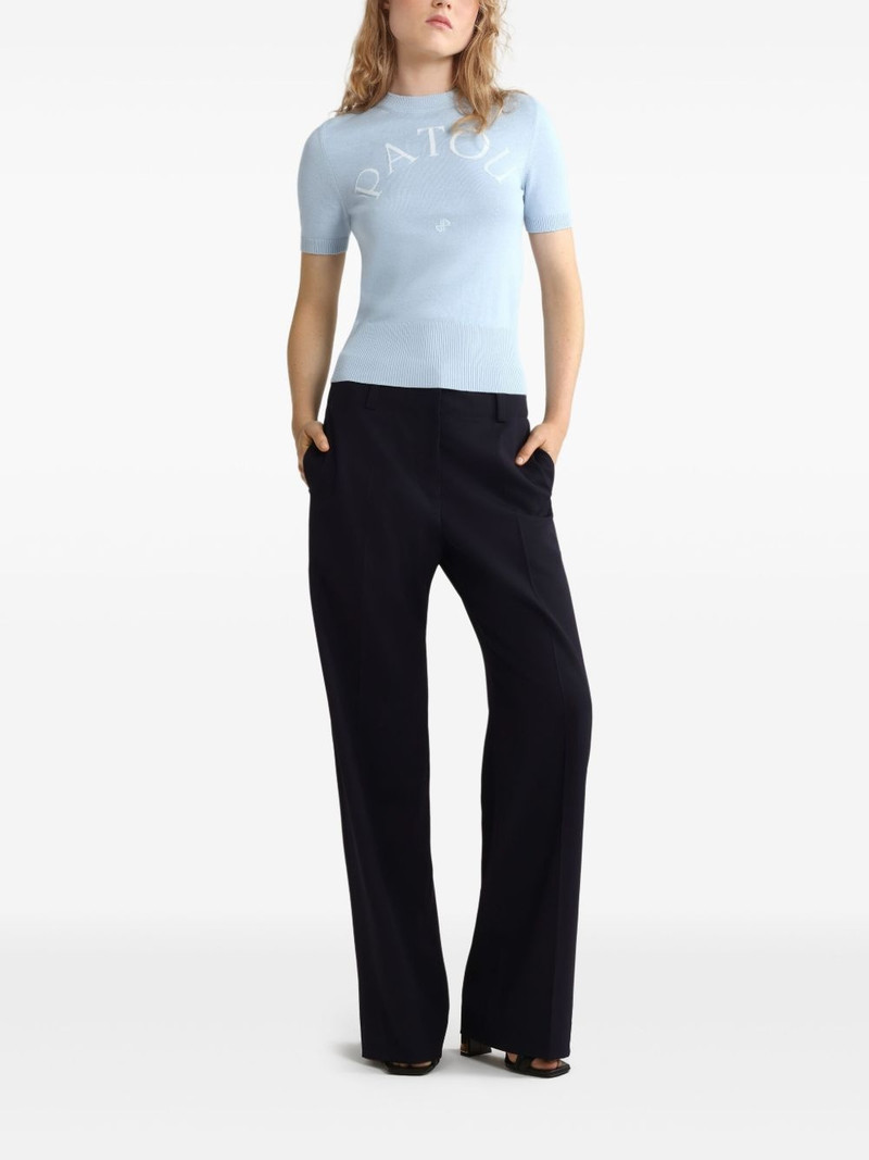 PATOU logo-jacquard knitted T-shirt outlook