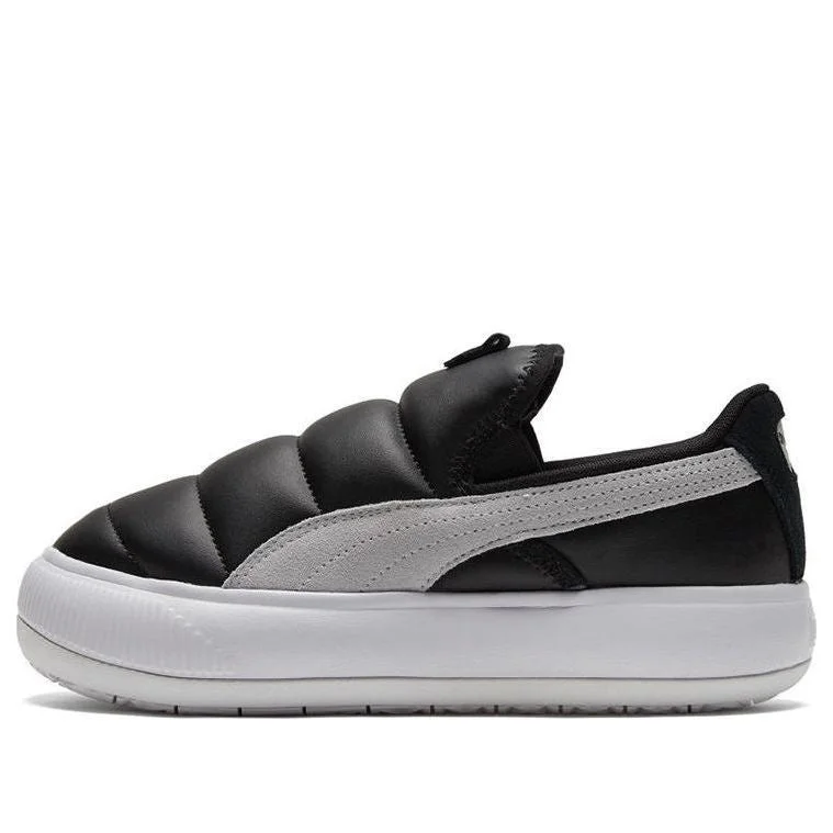 (WMNS) PUMA Suede Mayu Slip-on Shoes Black/White 383827-01 - 1