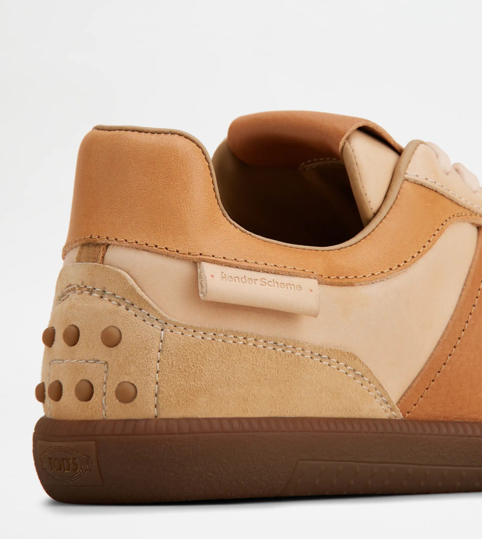 TOD'S TABS SNEAKERS IN LEATHER - BEIGE, BROWN - 8