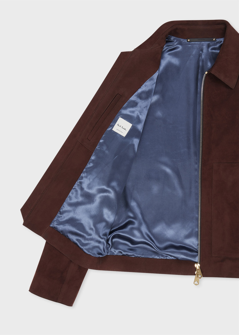 Paul Smith Brown Nubuck Leather Jacket outlook
