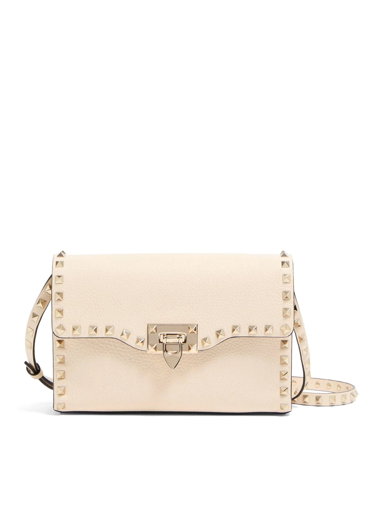 ROCKSTUD SMALL GARNET CALFSKIN CROSSBODY BAG - 1