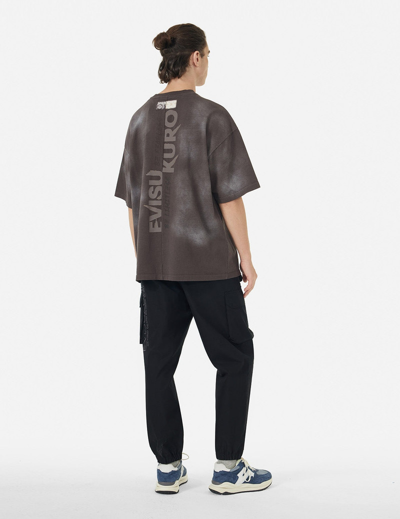 Garment Dyed Calligraphy Logo Print Oversized T-shirt 4