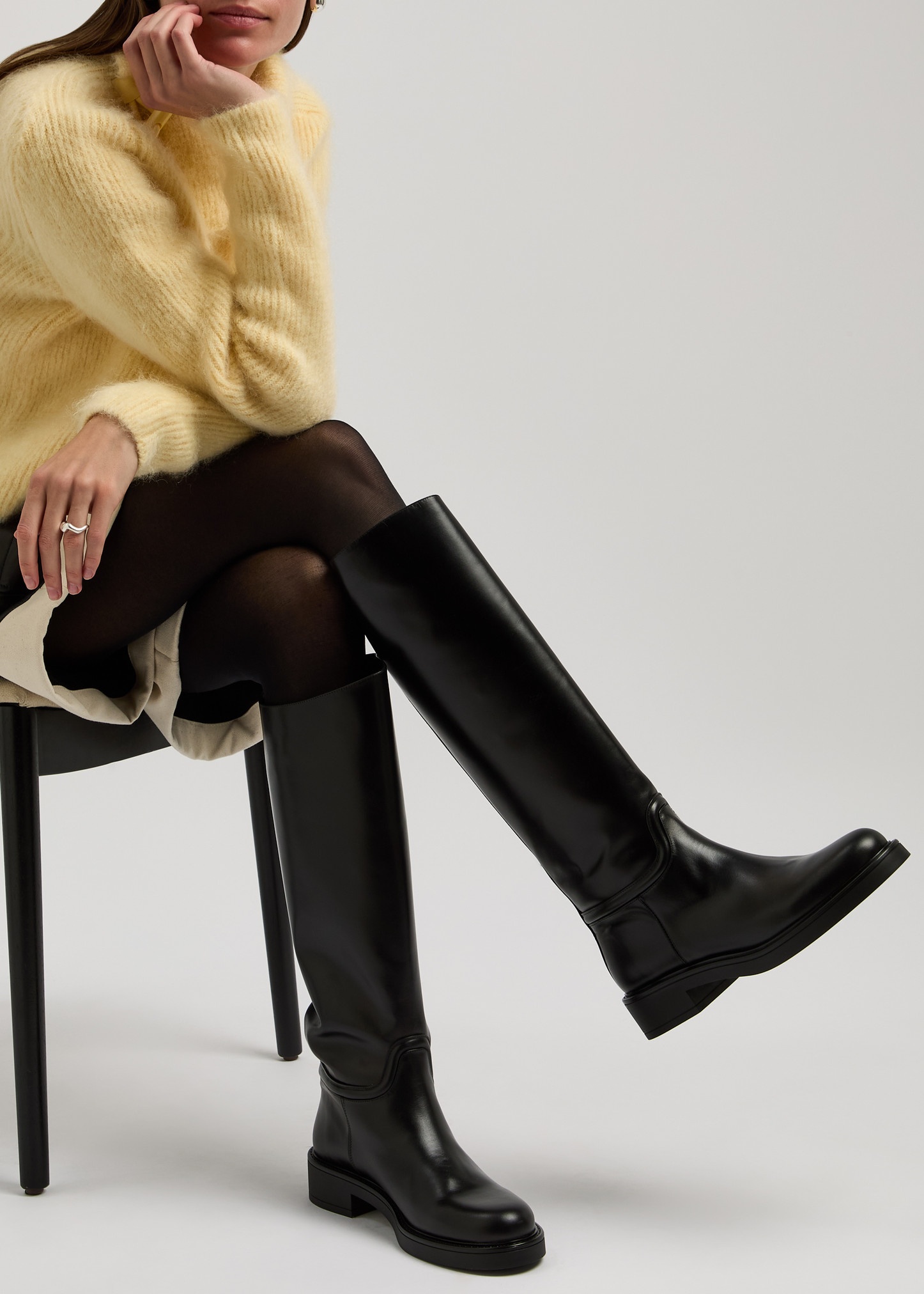 Celia leather knee-high boots - 5