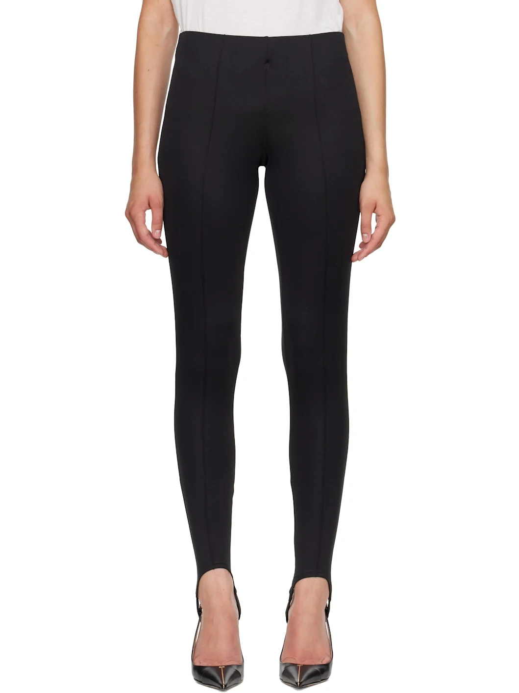 Black Caserta Stirrup Leggings - 1