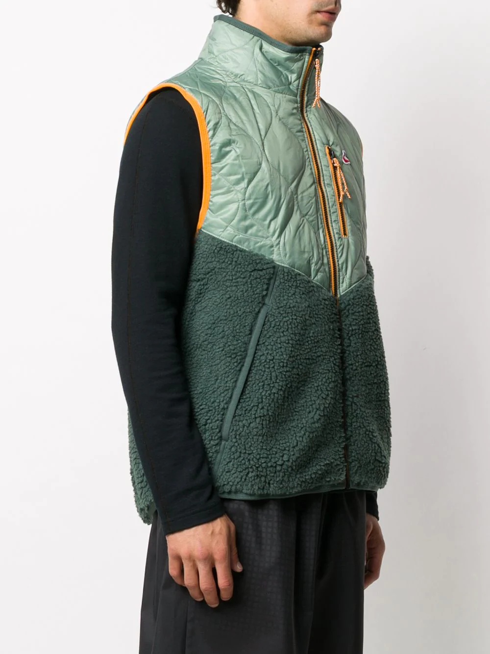 two-tone padded gilet - 3