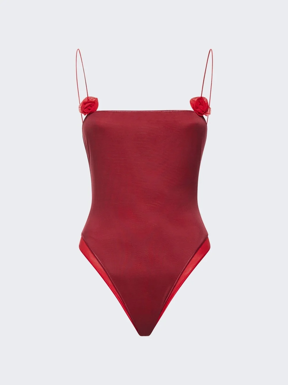 Rose Maillot Swimsuit Merlot Red - 1