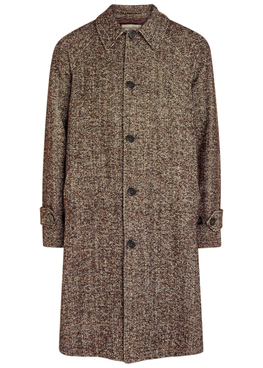 Officine Générale Hudson Fuzzy Herring Cotton-blend Coat - 1