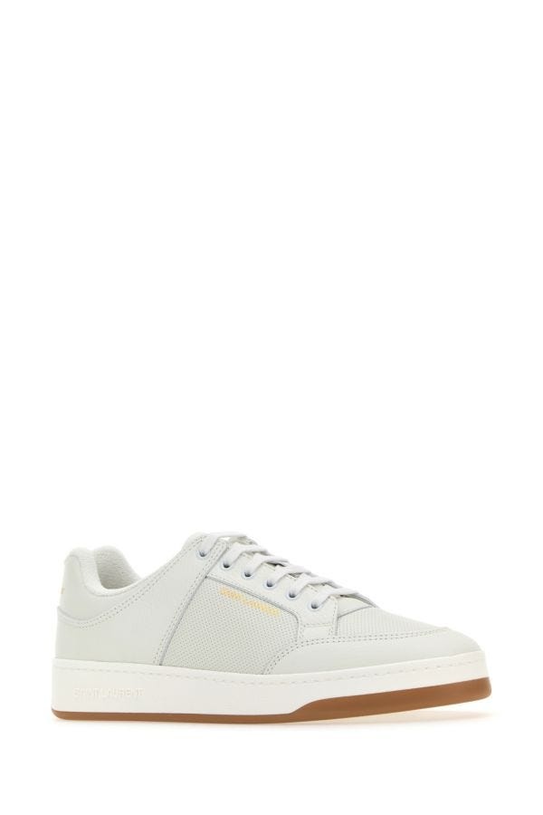 Saint Laurent Man White Leather Sl/16 Sneakers - 2