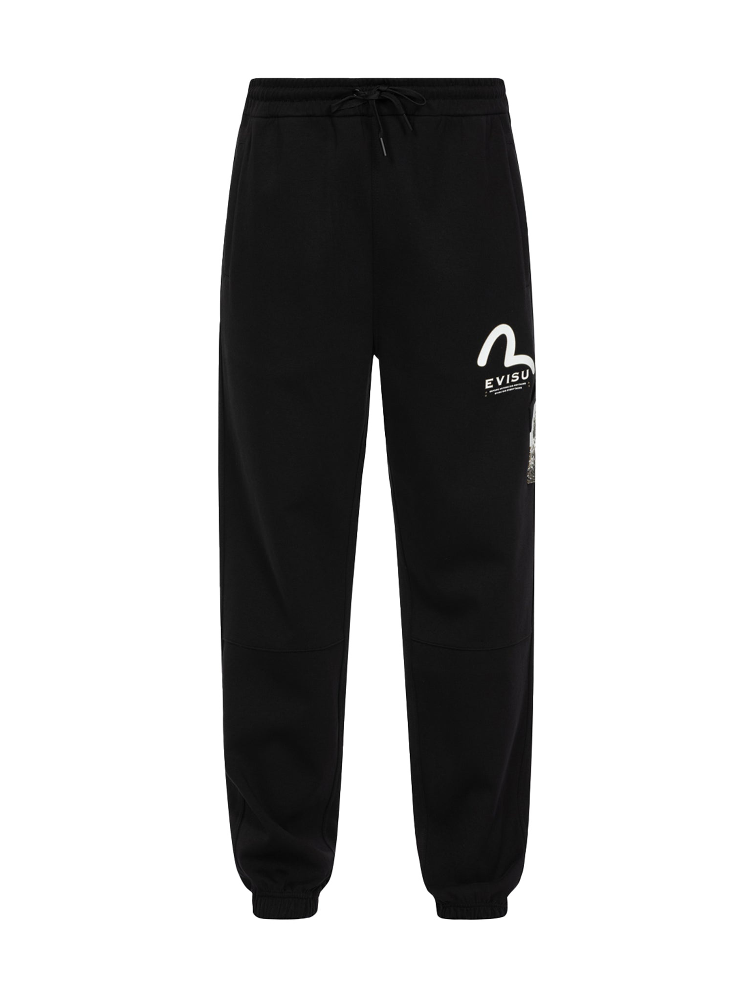Multi Pocket and Logo Print Loose Fit Sweatpants - 9