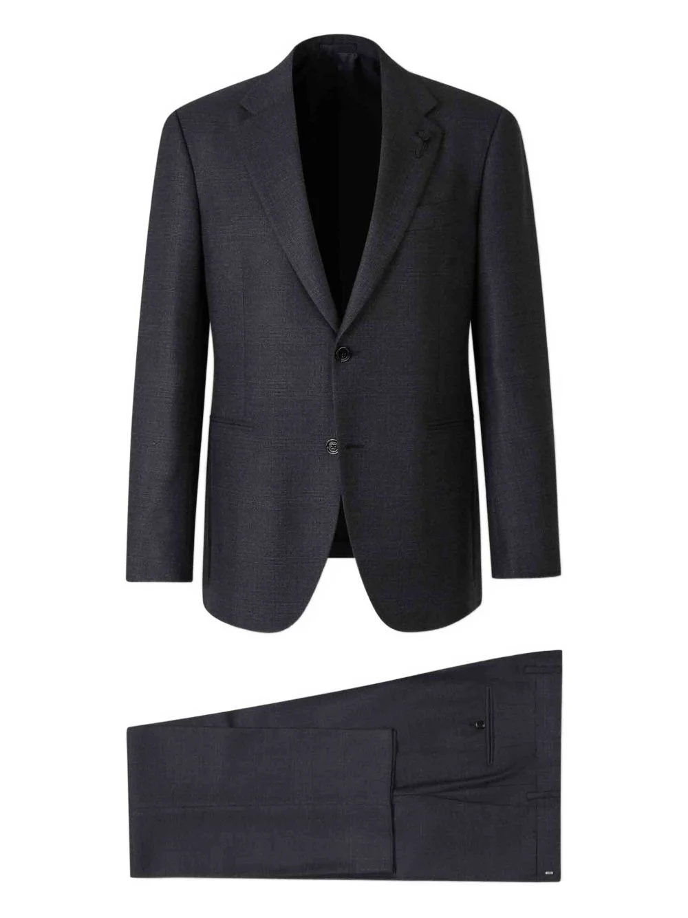 textured check suit - 1