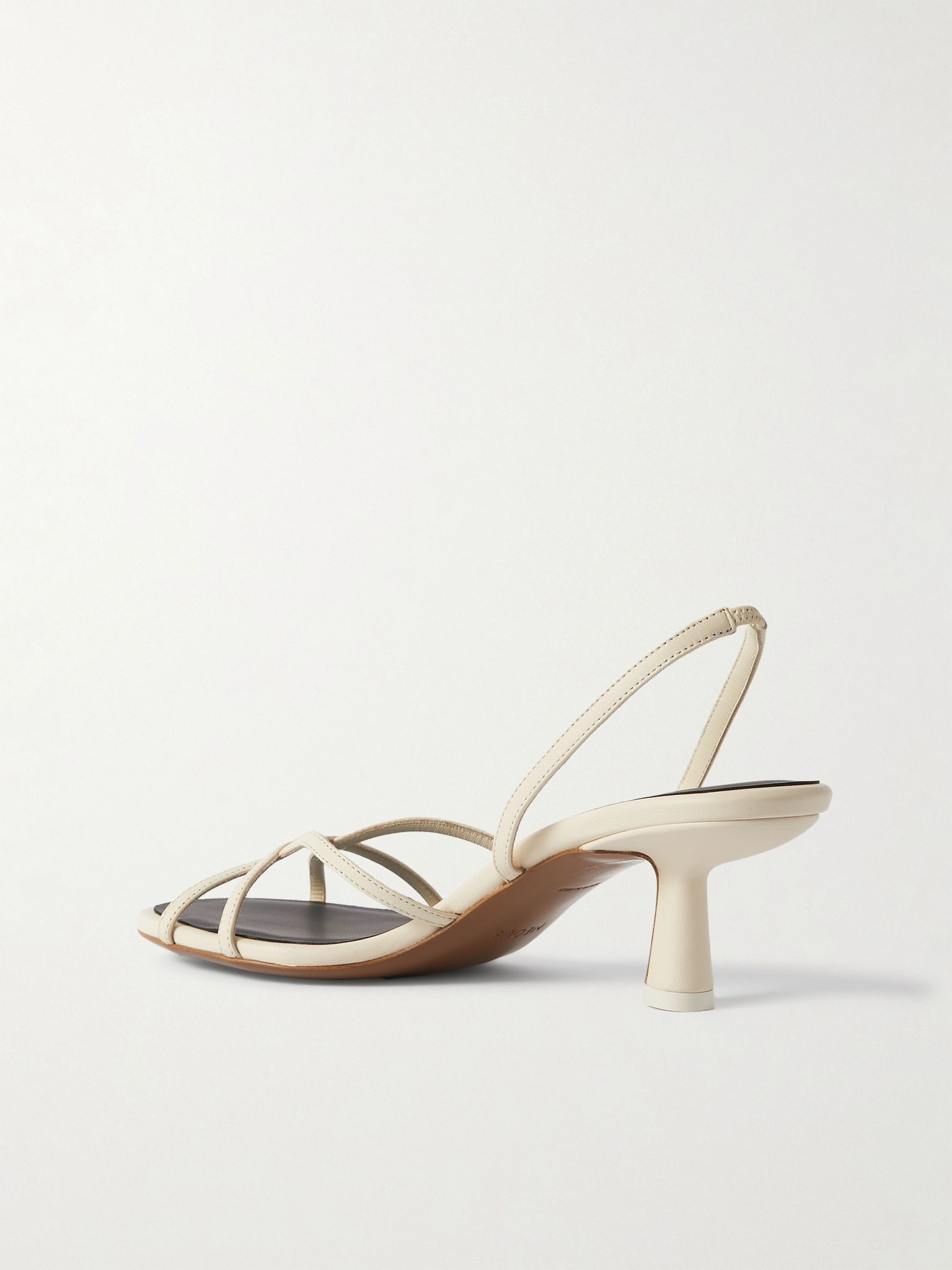 Ibor leather slingback sandals Cream - 3