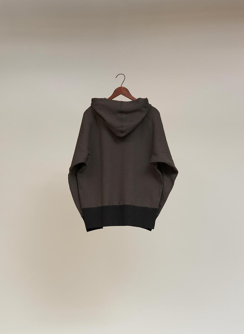 Nigel Cabourn French Terry U.S. Parka Mix in Charcoal Grey outlook