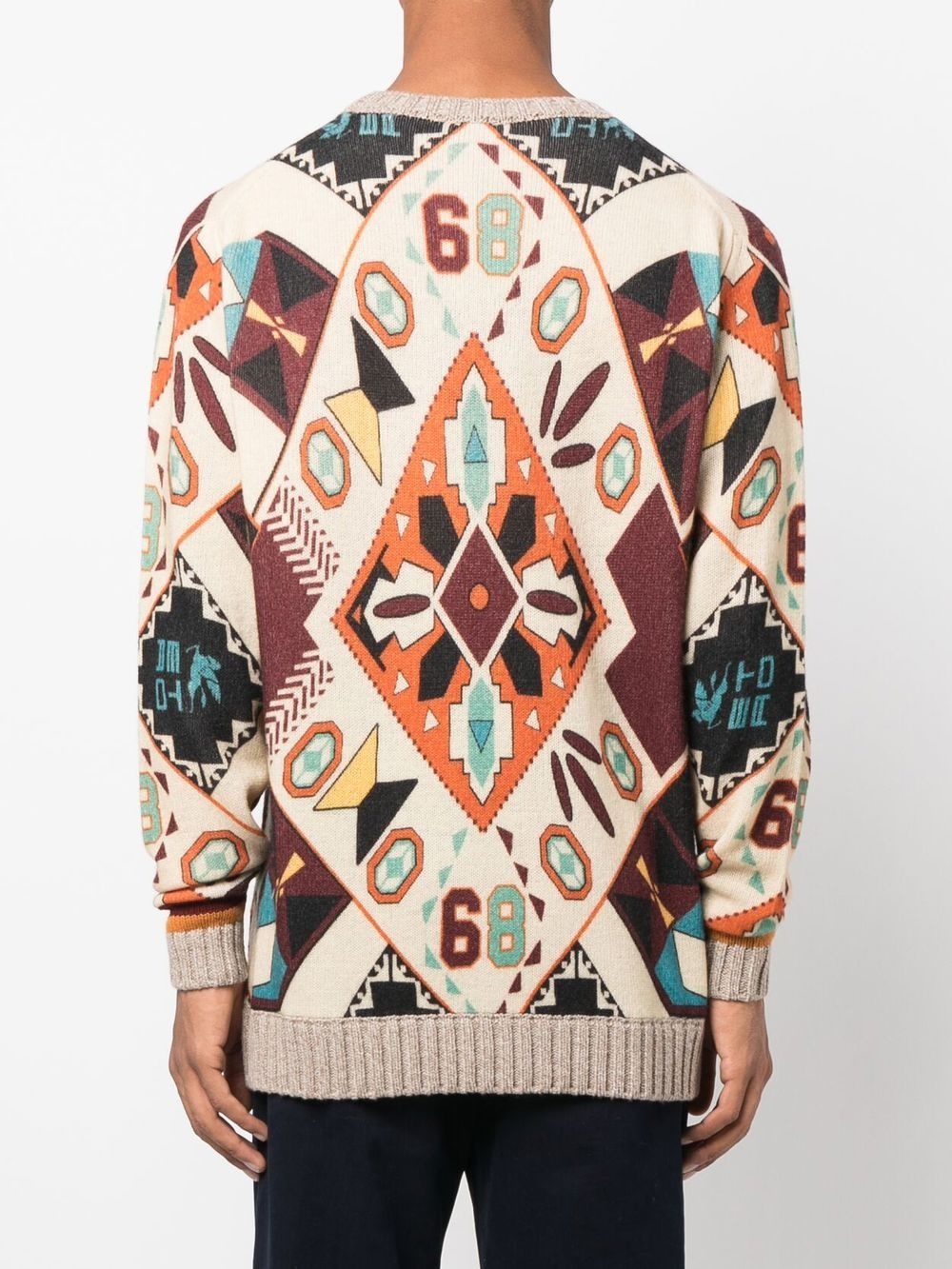 abstract-print woollen jumper - 4