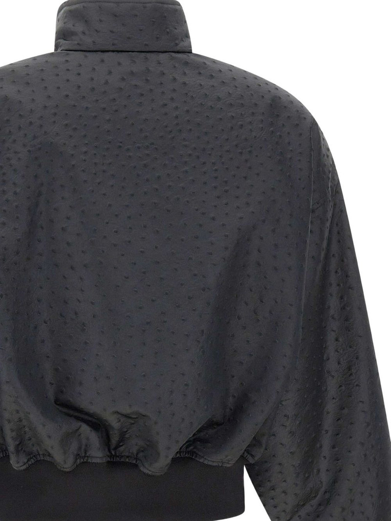embossed high-neck jacket 7