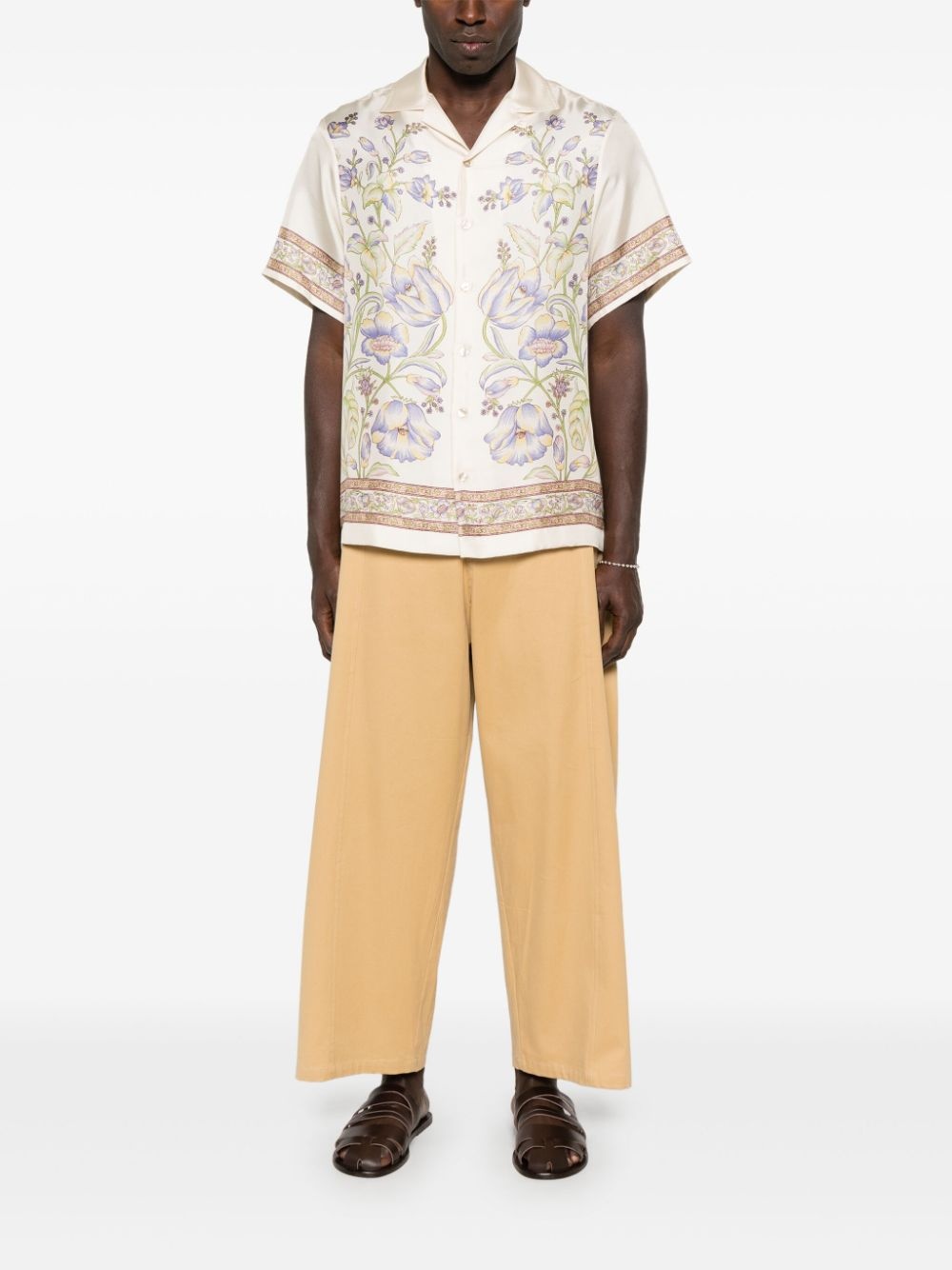 floral-print bowling shirt - 2