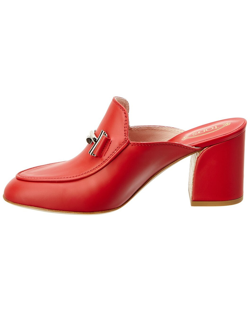 Tod's TOD’s Double T Leather Heeled Mule outlook