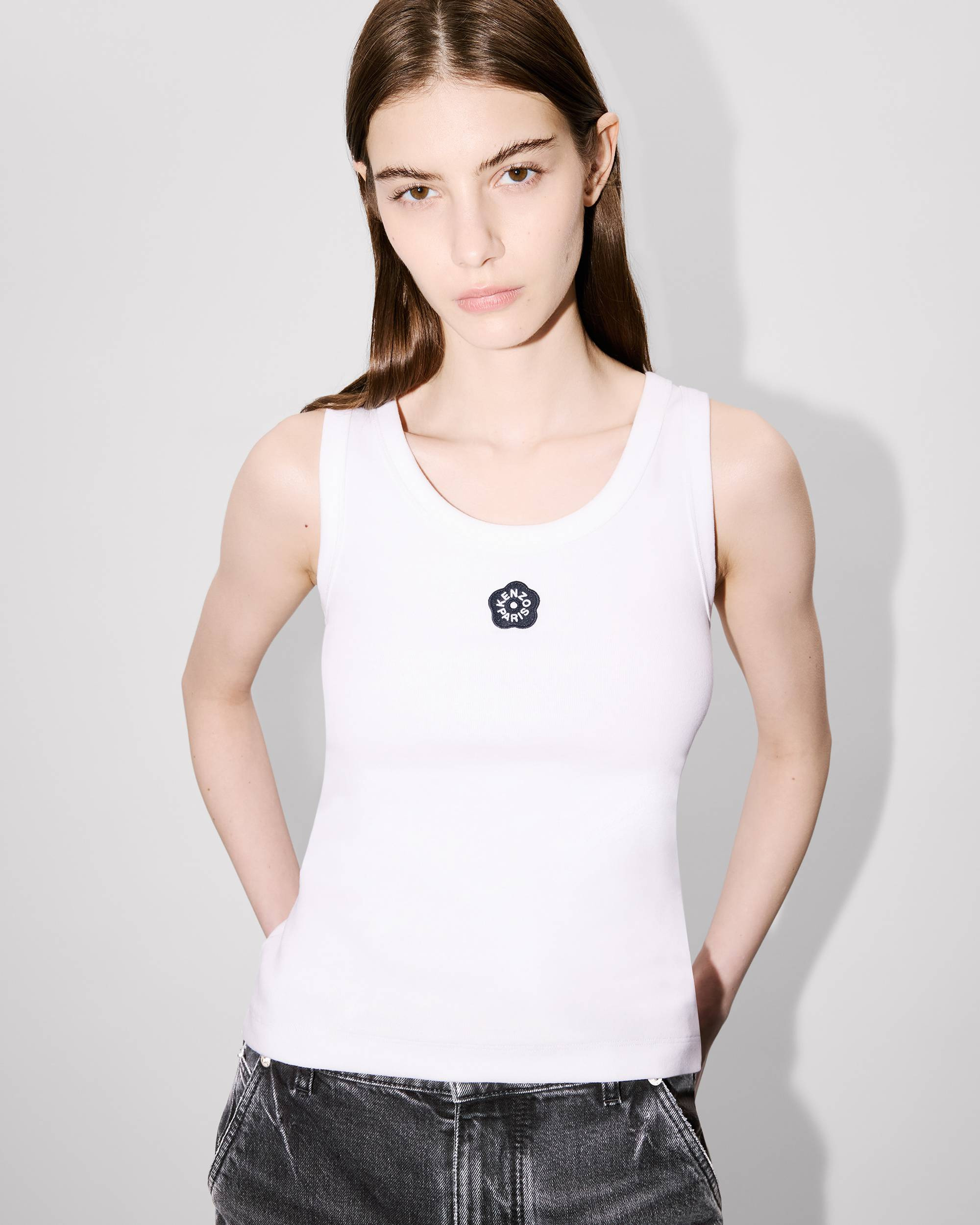 'Boke Flower 2.0' rib tank top - 7