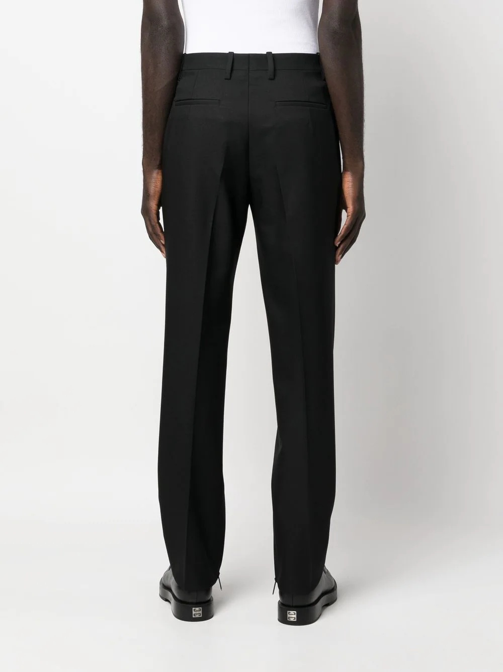 paperclip-detail straight-leg trousers - 4