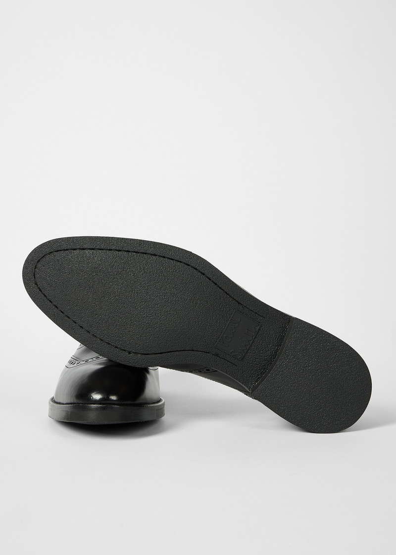 Black Leather 'Mills' Brogues 4