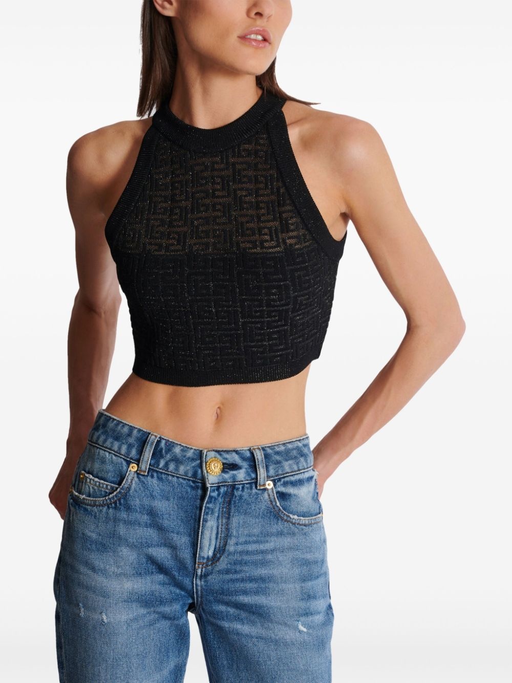 4G halterneck knit top - 6