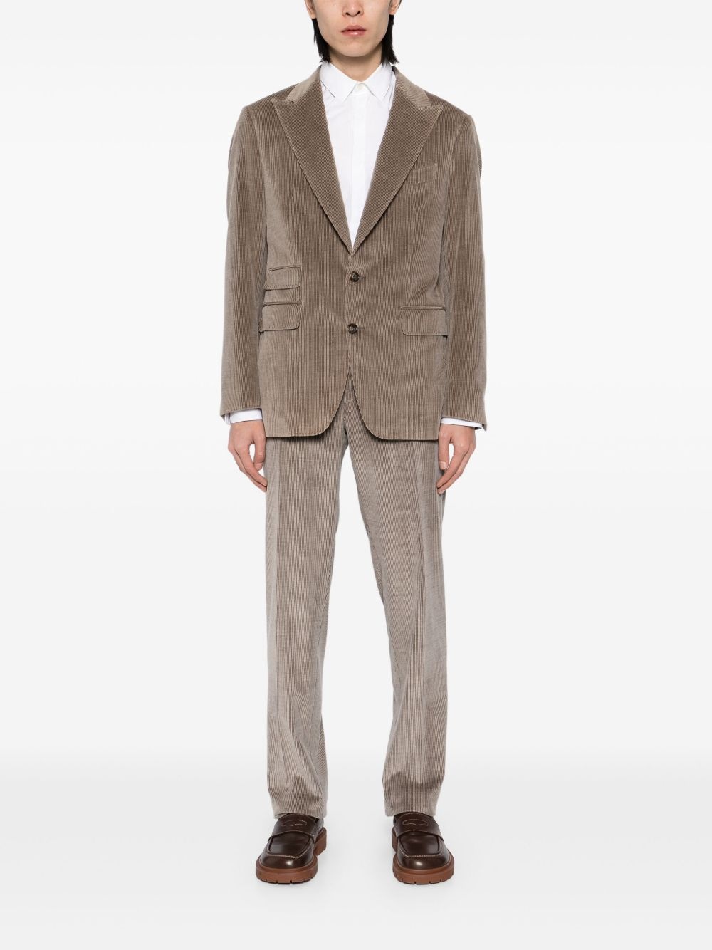 corduroy single-breasted suits - 2