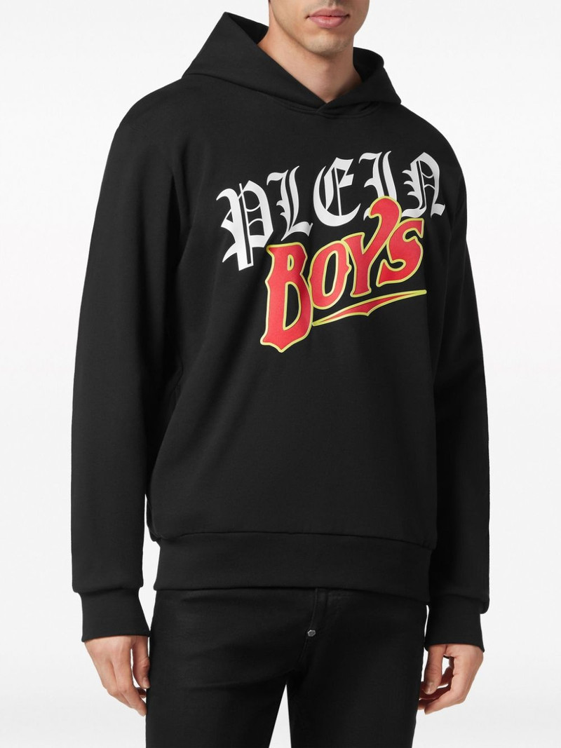 logo-print cotton hoodie 3
