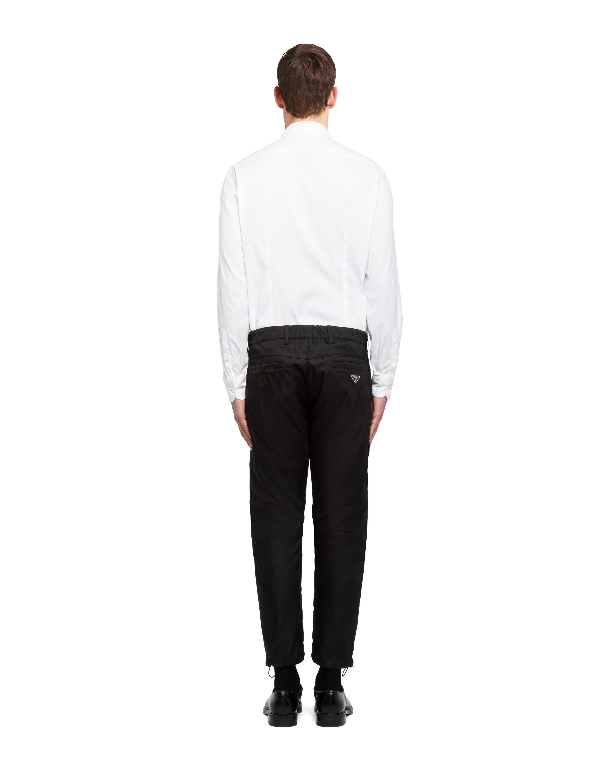 【PRADA 】PRADA Re-Nylon and lace trousers Prada - Re-nylon pants black - The Corner