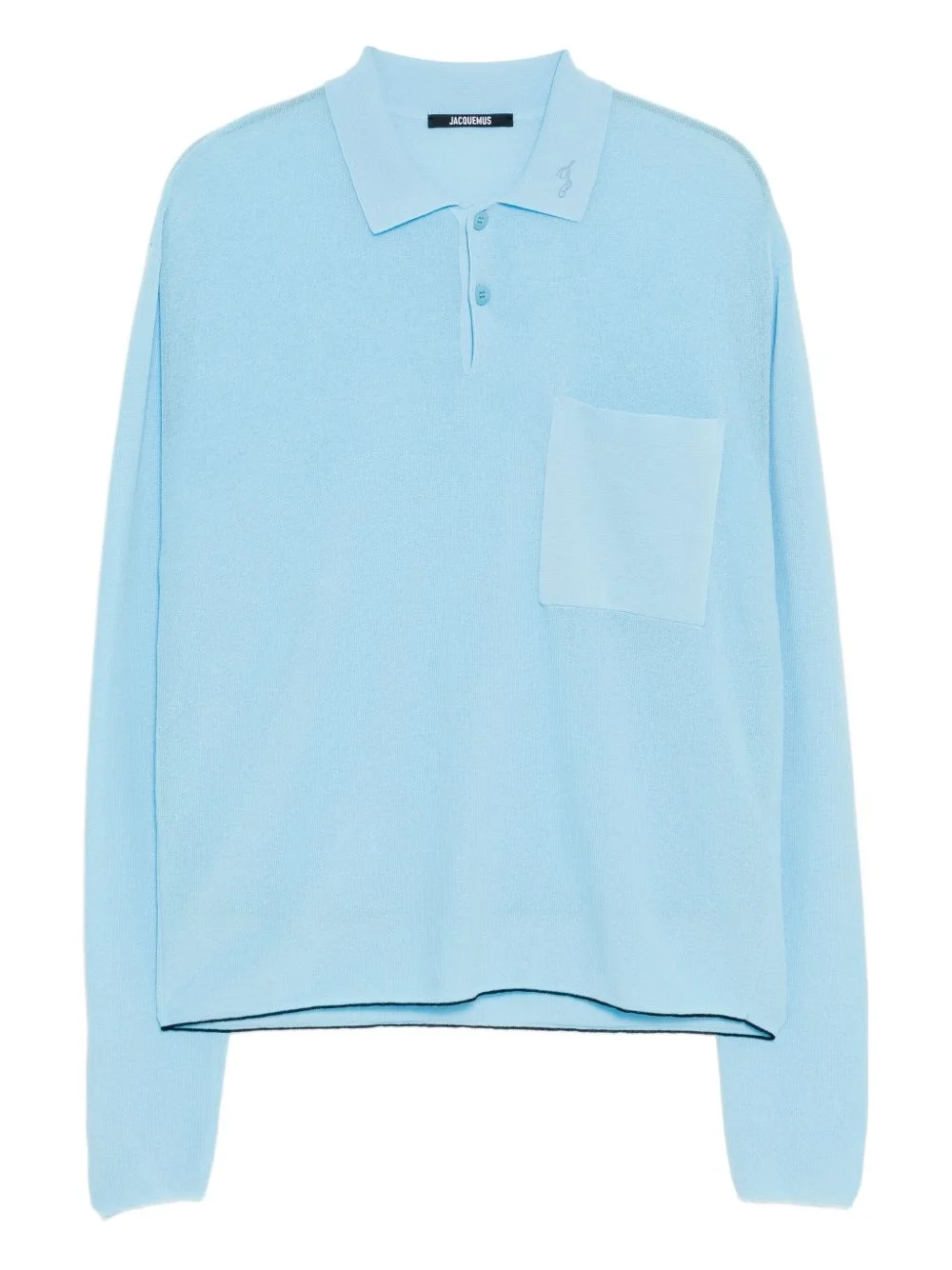 Pocket Long-Sleeved Polo Shirt - 1