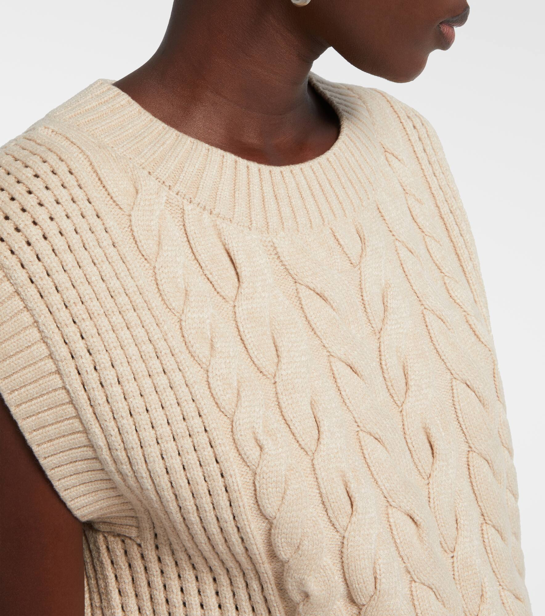 Pixie cable-knit sweater vest - 4