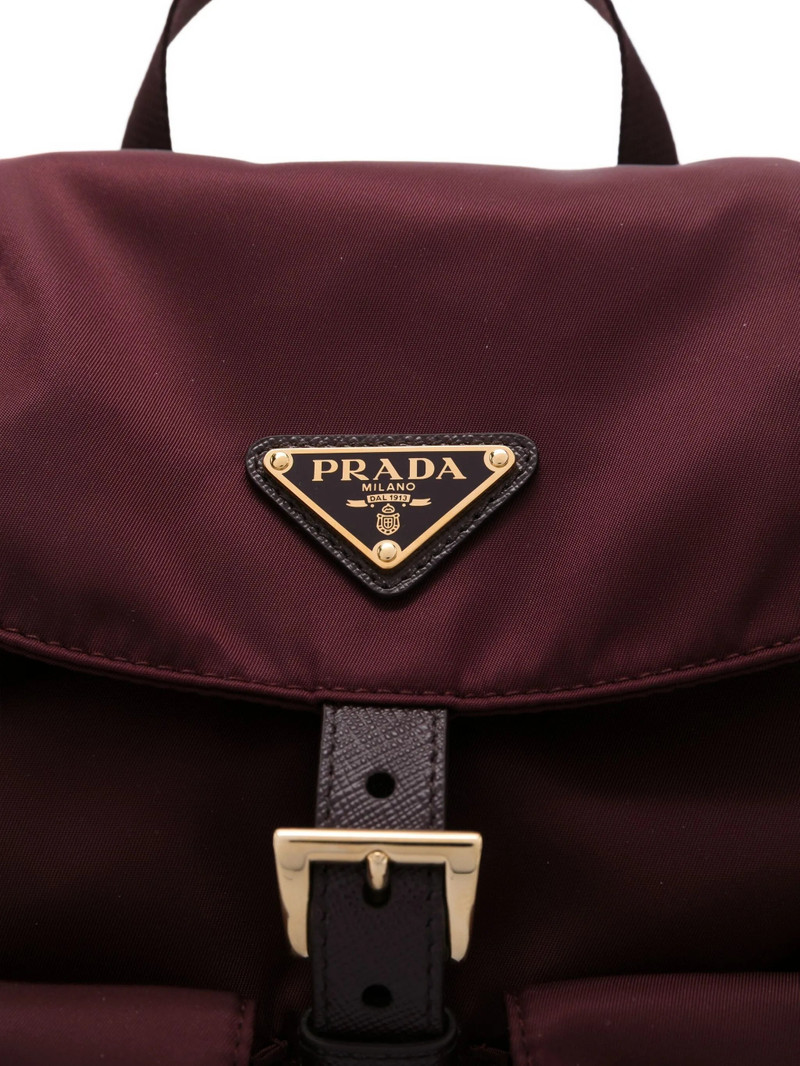 Prada Prada Vela Buckled Drawstring Backpack outlook