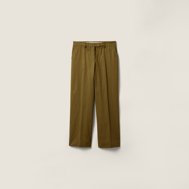 Cotton satin pants 1
