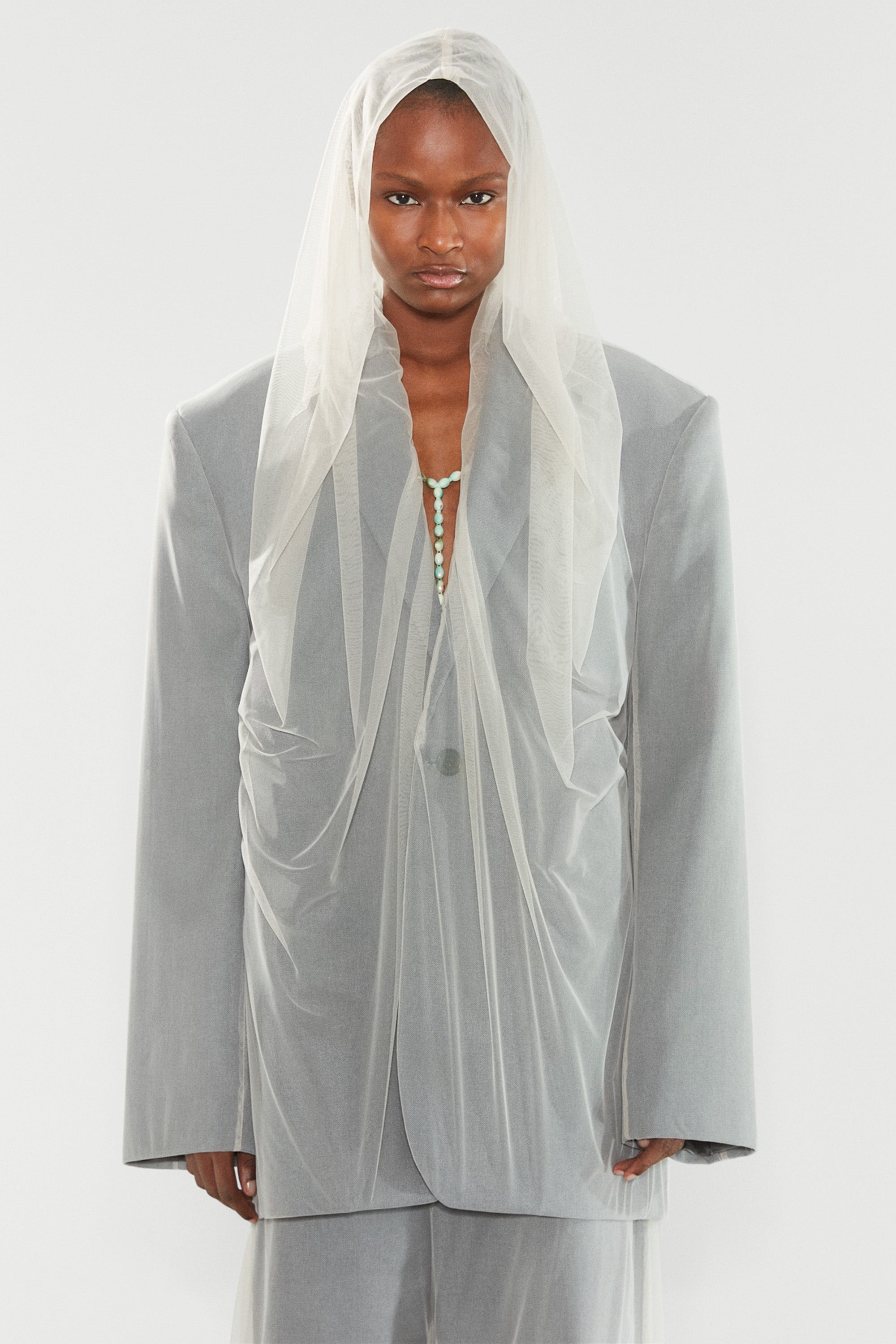 Draped Hood Blazer - 2