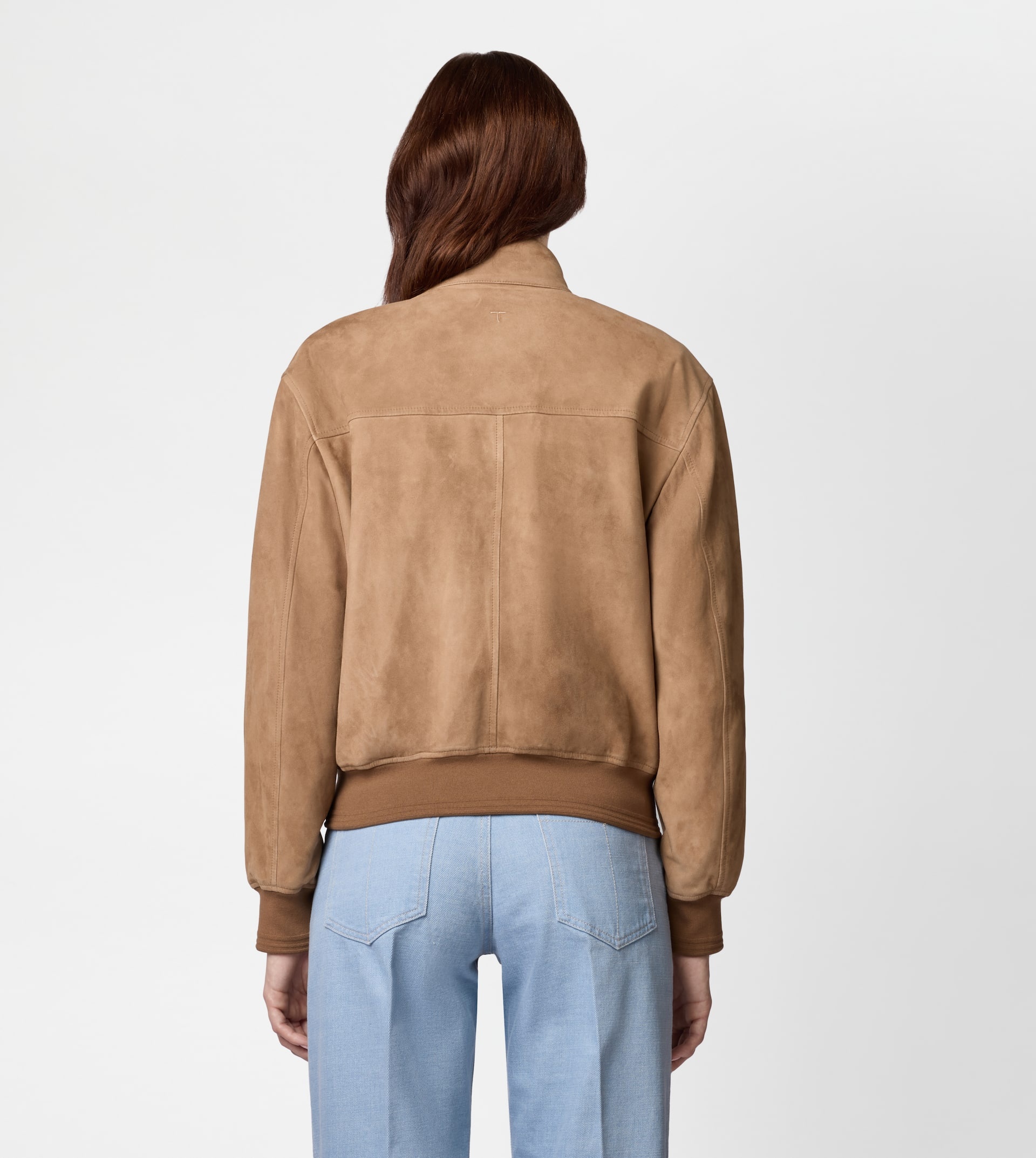 PASHMY BOMBER JACKET IN SUEDE - BEIGE - 4