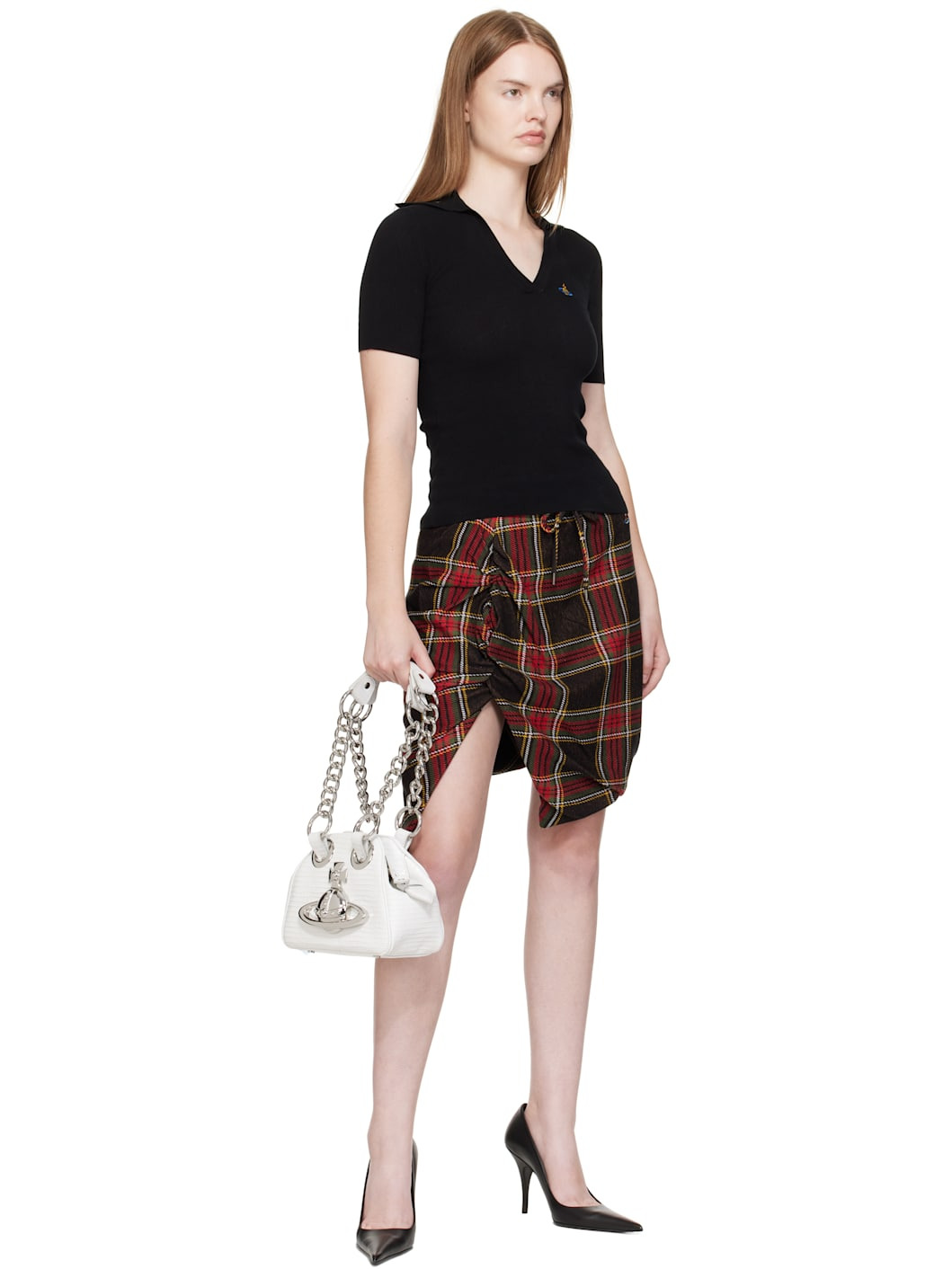 White Archive Orb Chain Handbag - 4