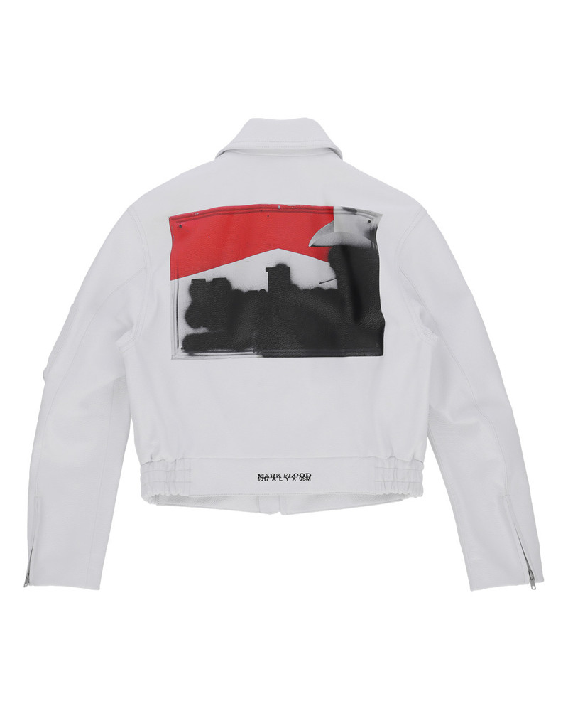 1017 ALYX 9SM MARK FLOOD WHITE LEATHER POLICE JACKET outlook
